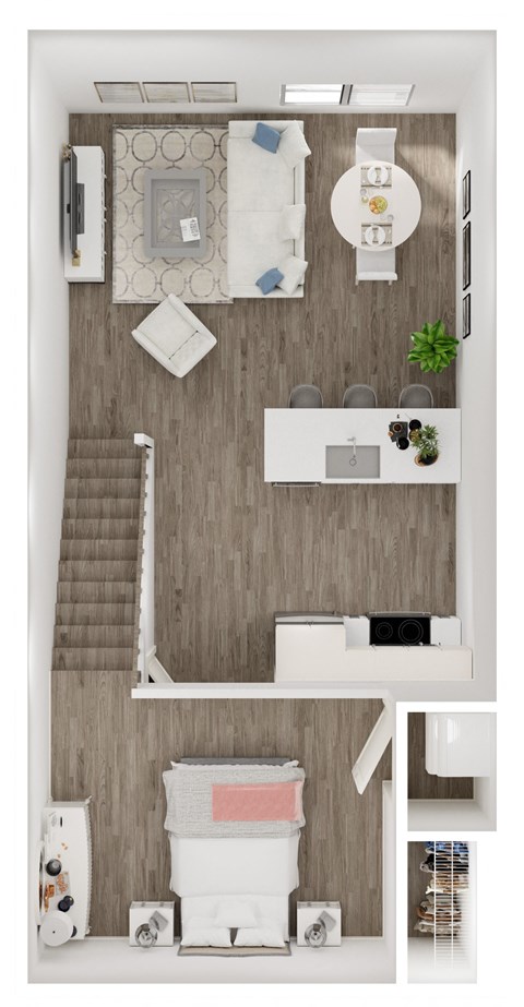 a floor plan of a 1 bedroom apartment at the avenues of north decatur